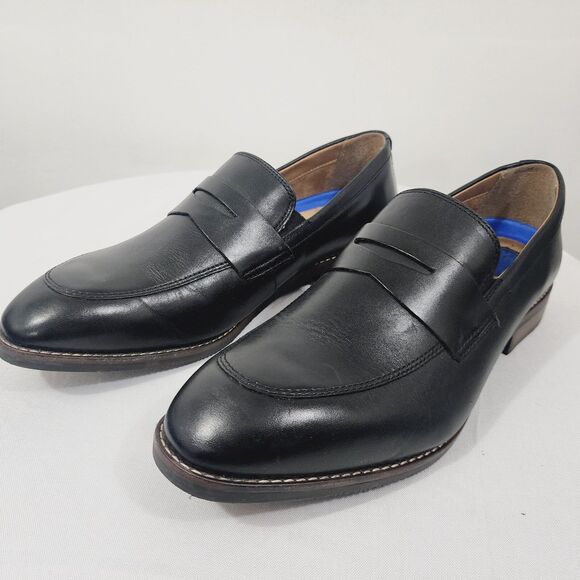 Nunn Bush Fifth Ave Flex Moc Toe Penny Slip-on Loafers Black NWOB Men\'s 11W main image 8